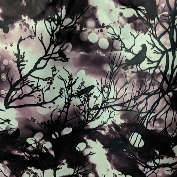 Hot Topic knit to woven Raven Branch dress - Picture 5 of 7